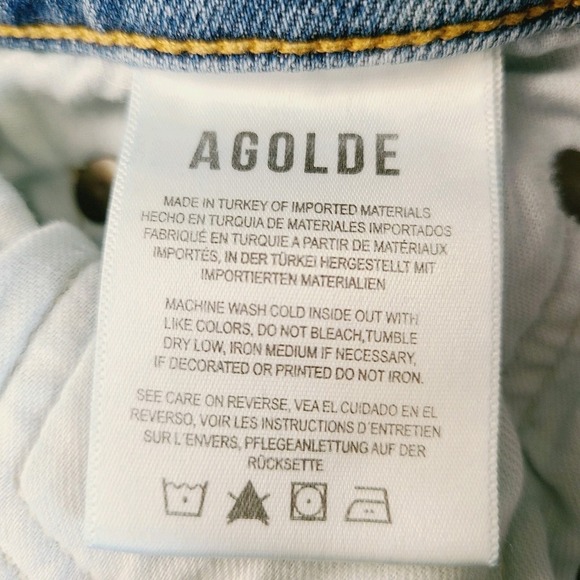 Agolde Straight Leg Jeans in Light Blue Wash - Picture 10 of 13